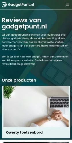 Pré-visualização do site Gadgetpunt, meio de Países Baixos para artigos patrocinados