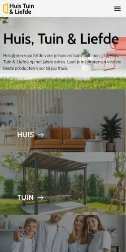 스폰서 기사용 네덜란드 매체 HuisTuinLiefde 사이트 미리보기