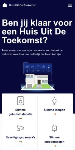 Anteprima del sito Huis Uit De Toekomst, media di Paesi Bassi per articoli sponsorizzati