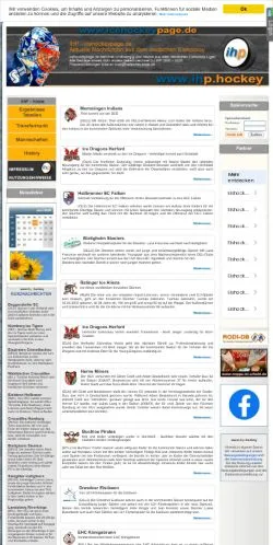 Anteprima del sito Ice Hockey Page, media di Germania per articoli sponsorizzati