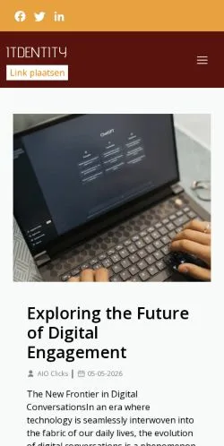 Forhåndsvisning av nettstedet Itdentity.nl, medium fra Nederland for sponsede artikler