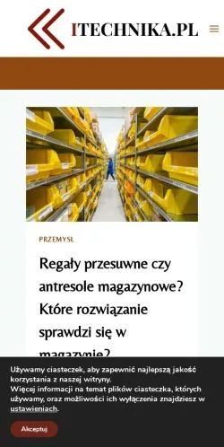 Podgląd witryny Przemysł i Technika, medium z kraju Polska do artykułów sponsorowanych