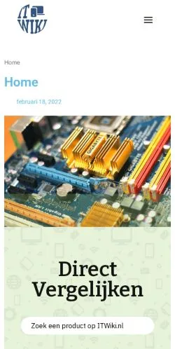 Förhandsvisning av webbplatsen IT Wiki, medium i Nederländerna för sponsrade artiklar