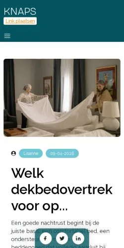 Forhåndsvisning av nettstedet Knaps.be, medium fra Belgia for sponsede artikler