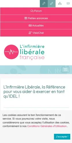 Anteprima del sito L'Infirmière Libérale Francaise, media di Francia per articoli sponsorizzati