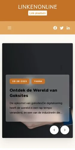 Anteprima del sito Linkenonline.nl, media di Paesi Bassi per articoli sponsorizzati