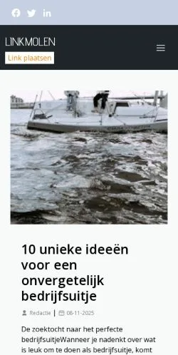 Podgląd witryny Linkmolen.nl, medium z kraju Holandia do artykułów sponsorowanych