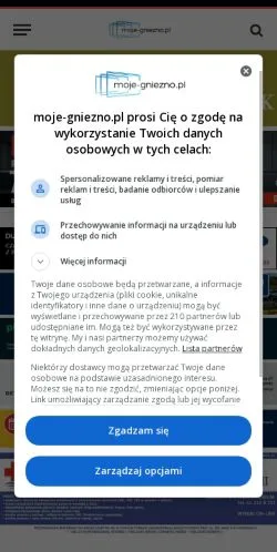 Podgląd witryny Moje Gniezno, medium z kraju Polska do artykułów sponsorowanych