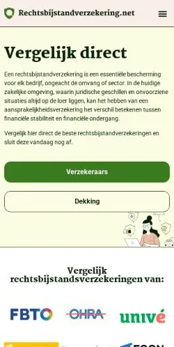 Anteprima del sito Rechtsbijstandverzekering Vergelijken, media di Paesi Bassi per articoli sponsorizzati