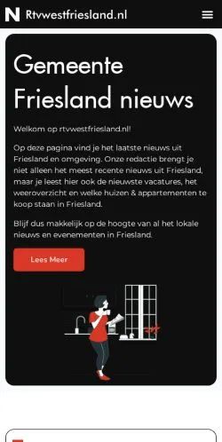 Anteprima del sito RTV West Friesland, media di Paesi Bassi per articoli sponsorizzati