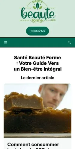 スポンサード記事向けのフランスメディア、Santé Beauté Formeのサイトプレビュー