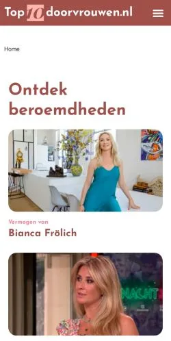 Anteprima del sito Top 10 Door Vrouwen, media di Paesi Bassi per articoli sponsorizzati