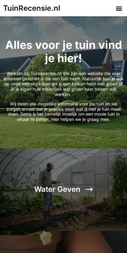 Podgląd witryny Tuinrecensies, medium z kraju Holandia do artykułów sponsorowanych