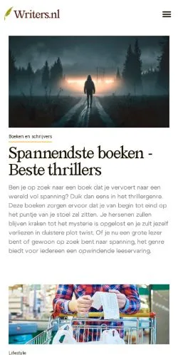 Sponsorlu makaleler için Hollanda medyası Expert Writers sitesinin önizlemesi