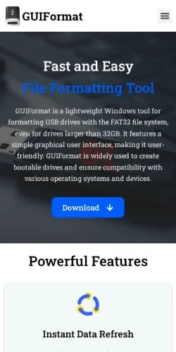 スポンサード記事向けのアメリカ合衆国メディア、GuiFormatのサイトプレビュー