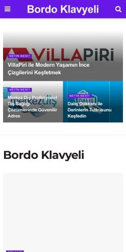 Anteprima del sito Bordo Klavyeli, media di Turchia per articoli sponsorizzati
