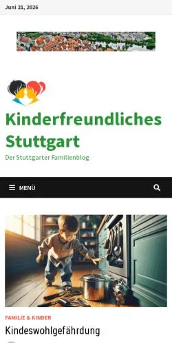 Anteprima del sito Kinderfreundliches Stuttgart, media di Germania per articoli sponsorizzati