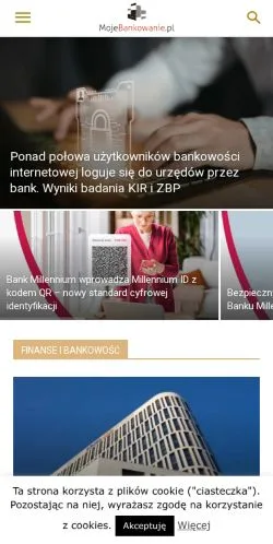 Anteprima del sito MojeBankowanie, media di Polonia per articoli sponsorizzati