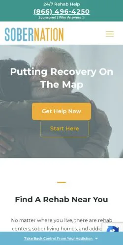 Aperçu du site Sobernation, média de États-Unis pour articles sponsorisés
