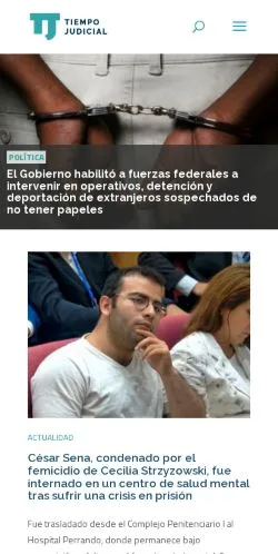 스폰서 기사용 스페인 매체 Tiempo Judicial 사이트 미리보기