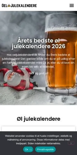 스폰서 기사용 덴마크 매체 Øl Julekalendere 사이트 미리보기