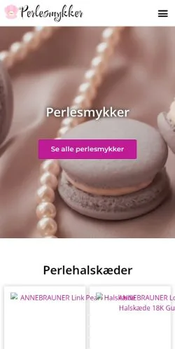 Anteprima del sito Perlesmykker, media di Danimarca per articoli sponsorizzati