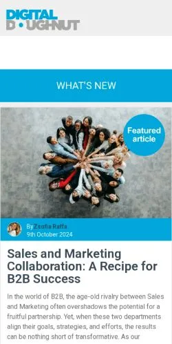 Forhåndsvisning av nettstedet Digital Doughnut, medium fra USA for sponsede artikler