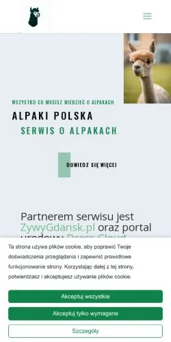 Anteprima del sito Alpaka Polska, media di Polonia per articoli sponsorizzati