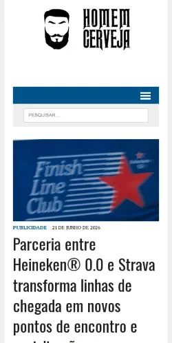 Anteprima del sito Homem Cerveja, media di Brasile per articoli sponsorizzati