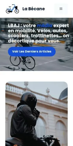 Anteprima del sito La Bécane à Jules, media di Francia per articoli sponsorizzati