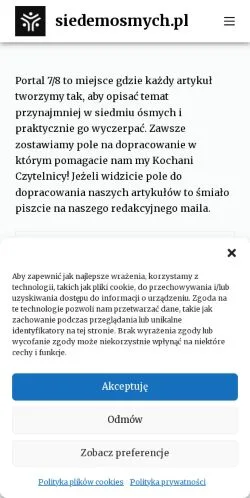스폰서 기사용 폴란드 매체 Portal lifestyle - siedemosmych.pl 사이트 미리보기