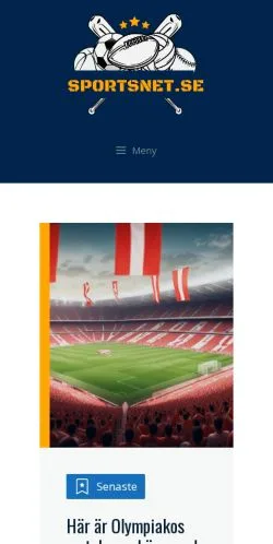 스폰서 기사용 스웨덴 매체 Sportsnet 사이트 미리보기
