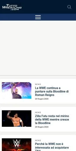 Anteprima del sito TuttoWrestling, media di Italia per articoli sponsorizzati