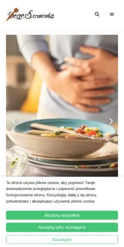 Anteprima del sito VegeSzamanka, media di Polonia per articoli sponsorizzati