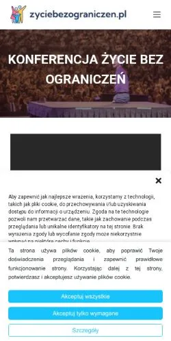 Anteprima del sito Życie Bez Ograniczeń, media di Polonia per articoli sponsorizzati