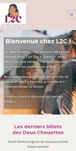 스폰서 기사용 프랑스 매체 Les Deux Chouettes 사이트 미리보기