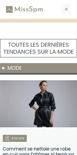 Preview of the MissSpm website, a media outlet in France for sponsored articles
