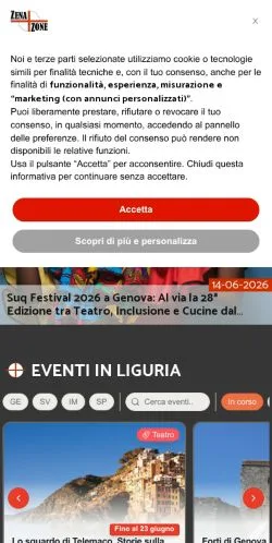 Anteprima del sito Zenazone, media di Italia per articoli sponsorizzati