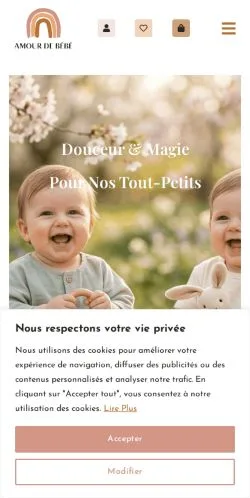 Anteprima del sito Amour De Bébé, media di Francia per articoli sponsorizzati