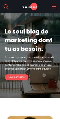 Anteprima del sito Youdeo Blog, media di Francia per articoli sponsorizzati