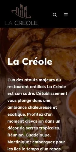 Anteprima del sito La Créole, media di Francia per articoli sponsorizzati
