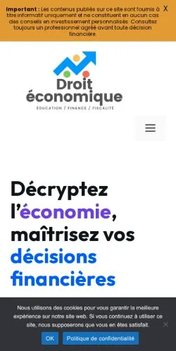 Anteprima del sito Droit Économique, media di Francia per articoli sponsorizzati