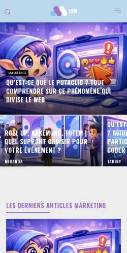 Anteprima del sito Le Journal du Marketing, media di Francia per articoli sponsorizzati