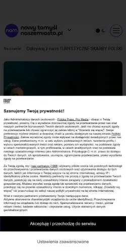 Anteprima del sito Nowy Tomyśl Nasze Miasto, media di Polonia per articoli sponsorizzati