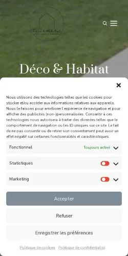 Anteprima del sito Déco & Habitat, media di Francia per articoli sponsorizzati