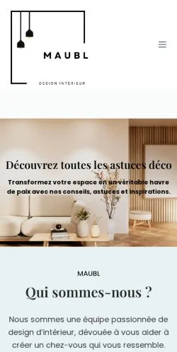 Pré-visualização do site Maubl, meio de França para artigos patrocinados