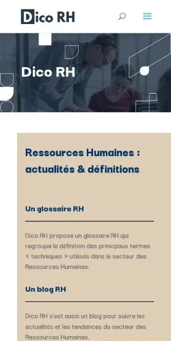 Anteprima del sito DicoRH, media di Francia per articoli sponsorizzati