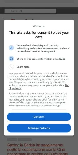 Forhåndsvisning av nettstedet Serbian Monitor, medium fra USA for sponsede artikler
