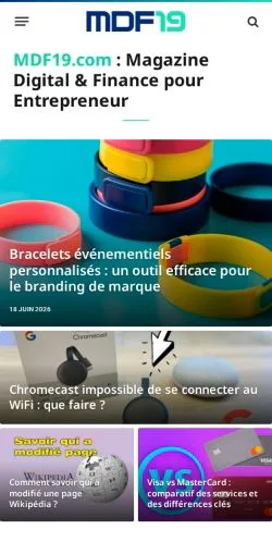 Voorbeeld van de site MDF19 Magazine, medium uit Frankrijk voor gesponsorde artikelen