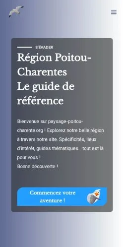 스폰서 기사용 프랑스 매체 Région Poitou Charentes 사이트 미리보기